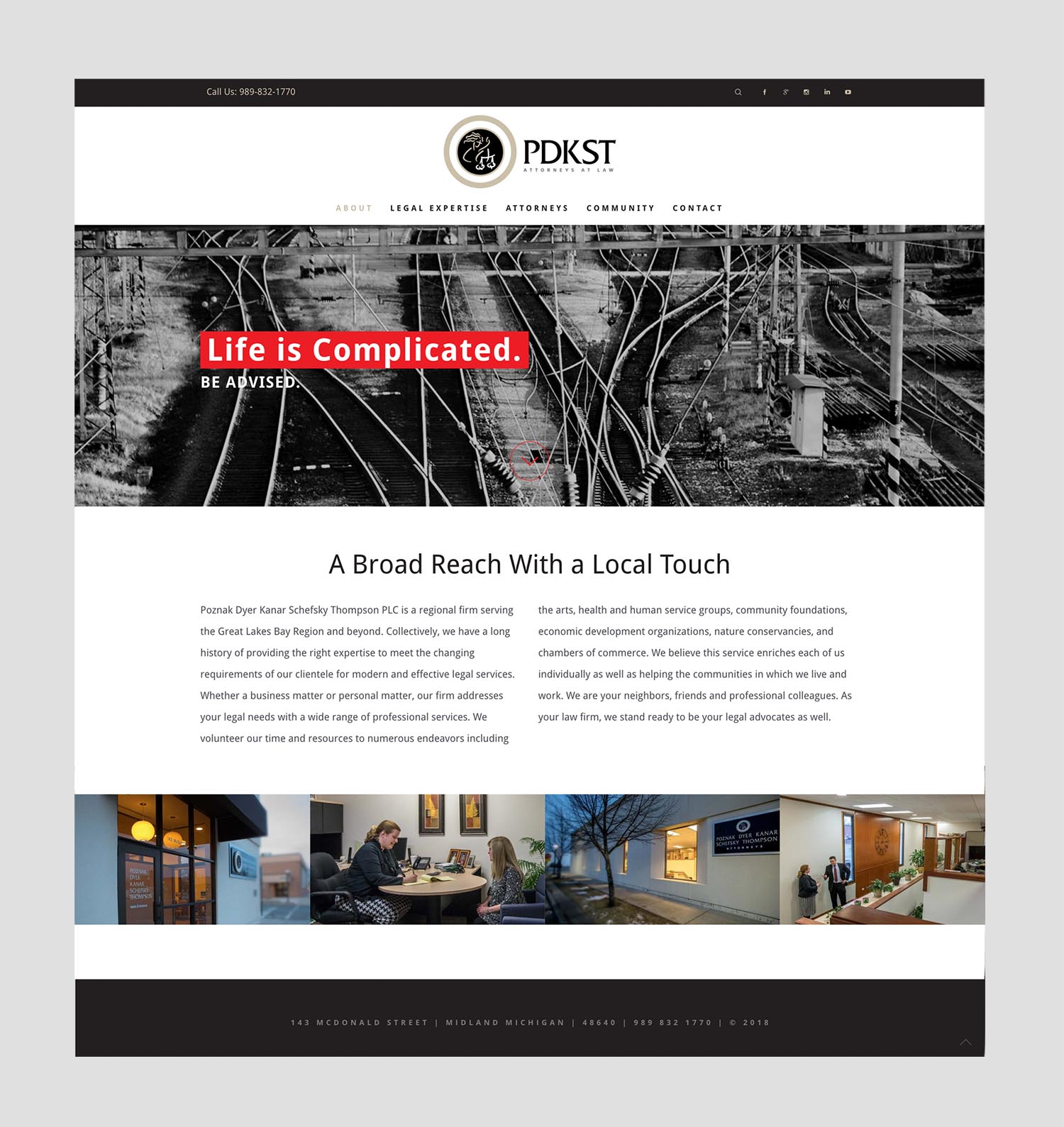 ip pdkst midland mi attorney website community lifeIsComplicated by design direction llc