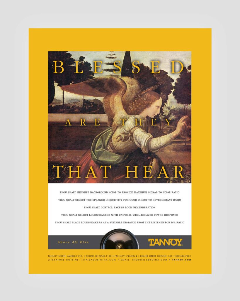 ip Tannoy Blessed are they that hear Advertisement by Design Direction llc Clark Most