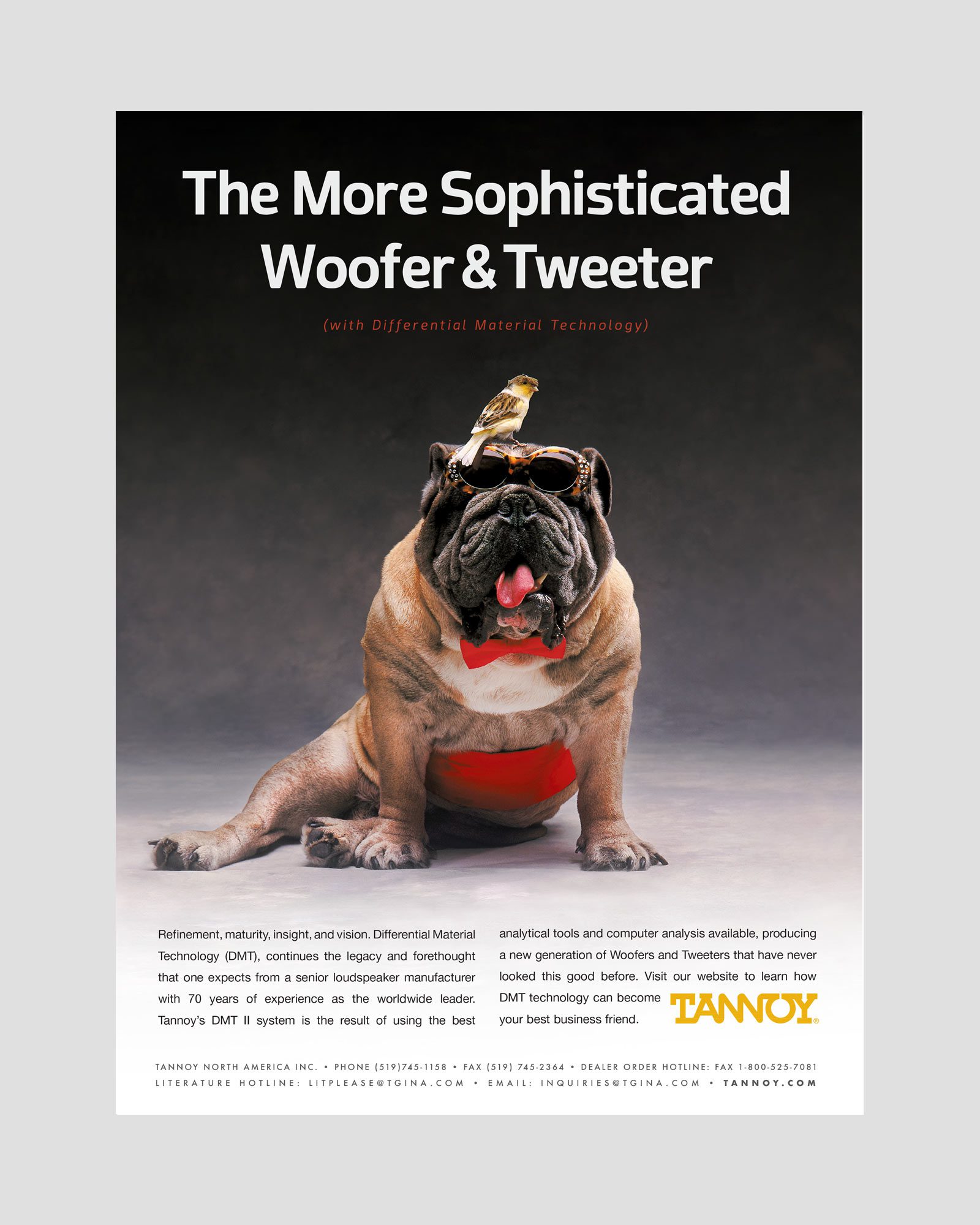 Design Direction Print Advertising, Tannoy Woofer & Tweeter